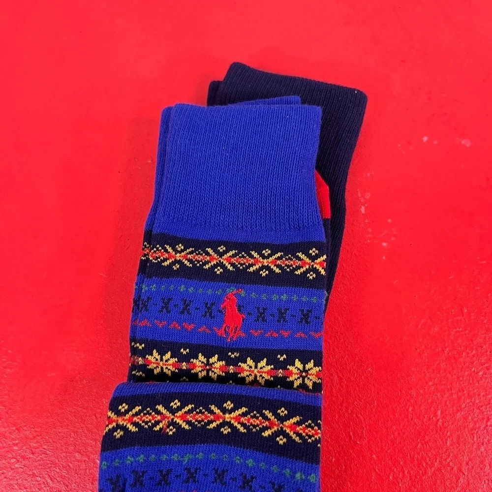 NEW RARE Polo Ralph Lauren Country Polo Bear Dress Socks (2-Pack)
